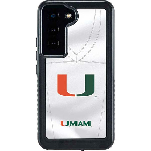 University of Miami White Jersey Galaxy S24 Waterproof Case
